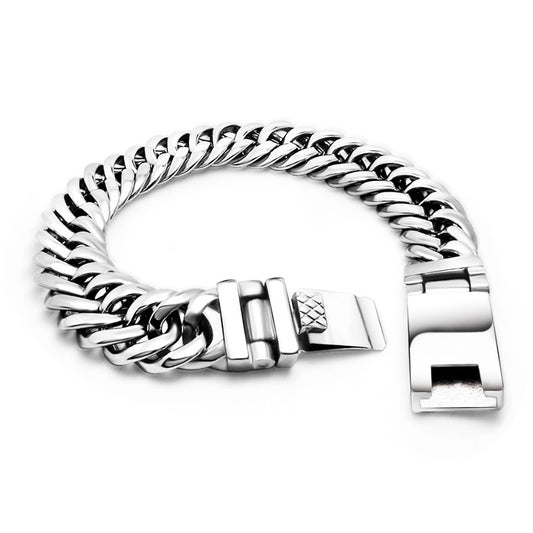 Stainless Steel Casting Bracelet for Men - Stylish Accessory with Rugged Charm