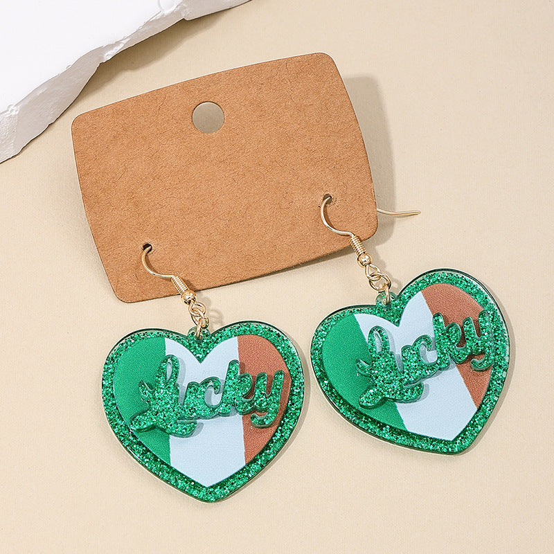 Vibrant Custom Design Earrings with Saint Patrick's Day Charm