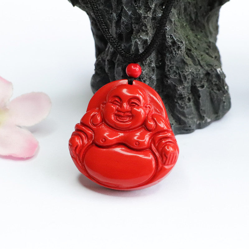 Cinnabar Pendant Red Sand Buddha Pendant Jewelry