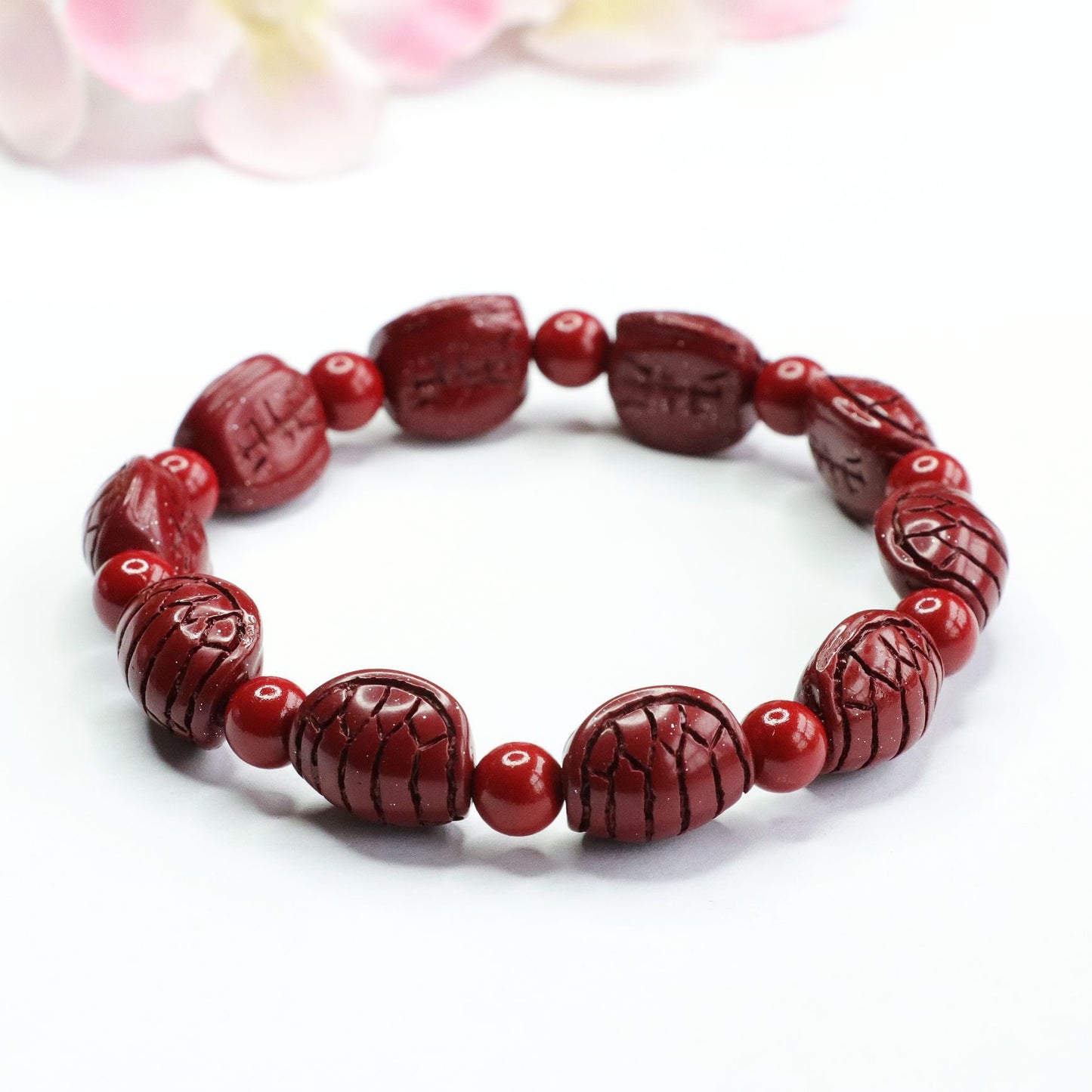 World's Richest Vermilion Sand Cinnabar Stone Sterling Silver Bracelet