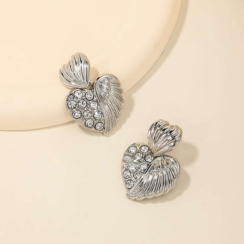 Heart Shaped Metal Earrings - Vienna Verve Collection