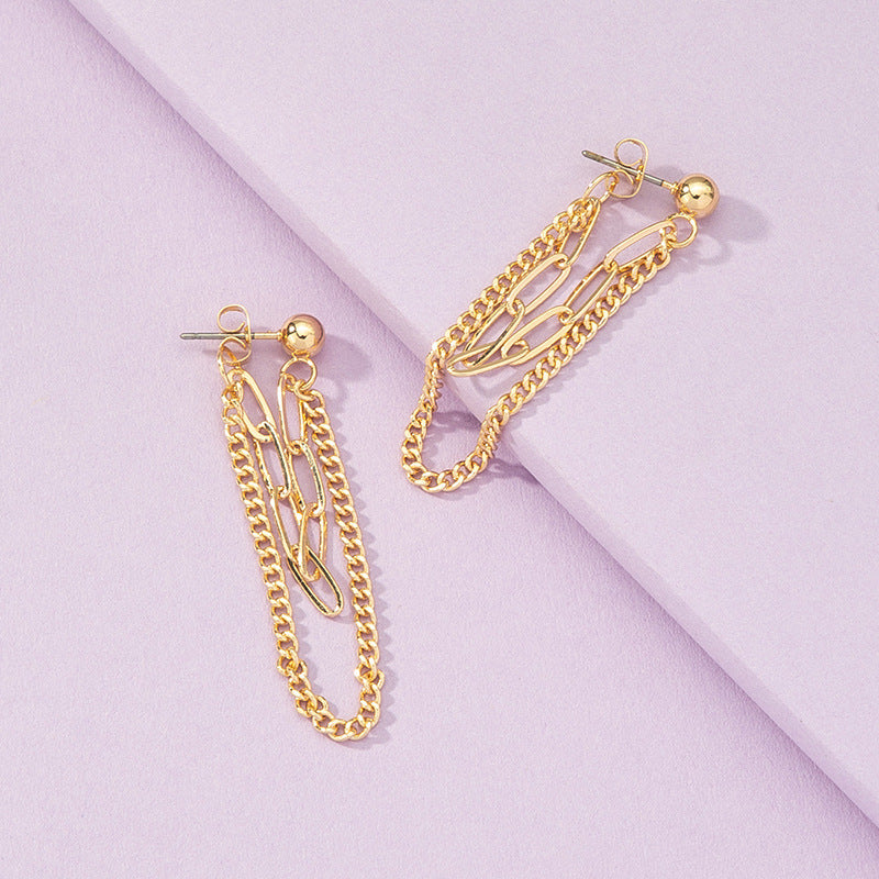 European and American Long Chain Earrings - Vienna Verve Collection