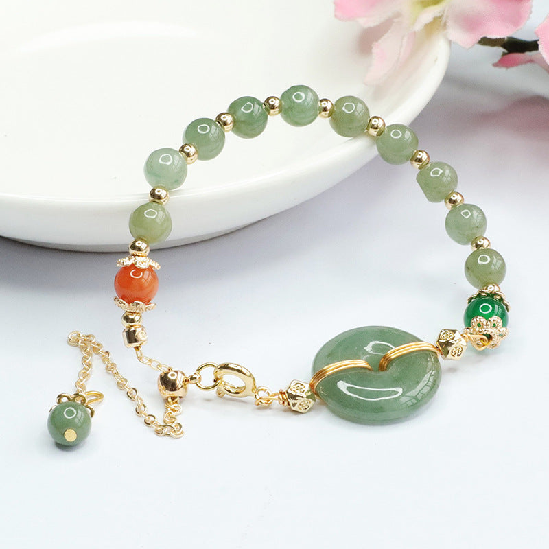 Jade Bracelet with Sterling Silver Clasp - Fortune's Favor Collection