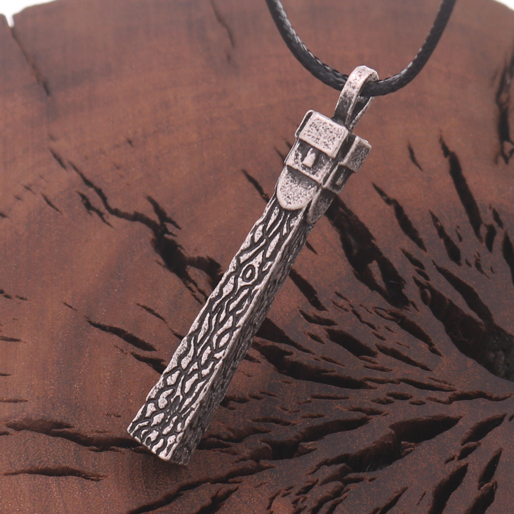 European Odin Amulet Necklace - Men's Retro Silver Totem Pendant