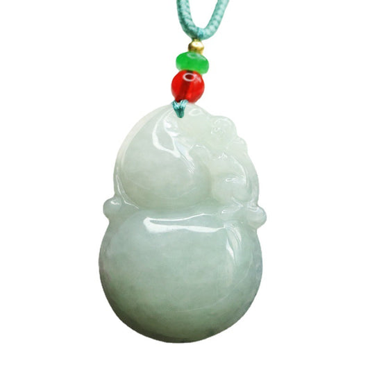 Jade Monkey Gourd Pendant - Fortune's Favor Collection