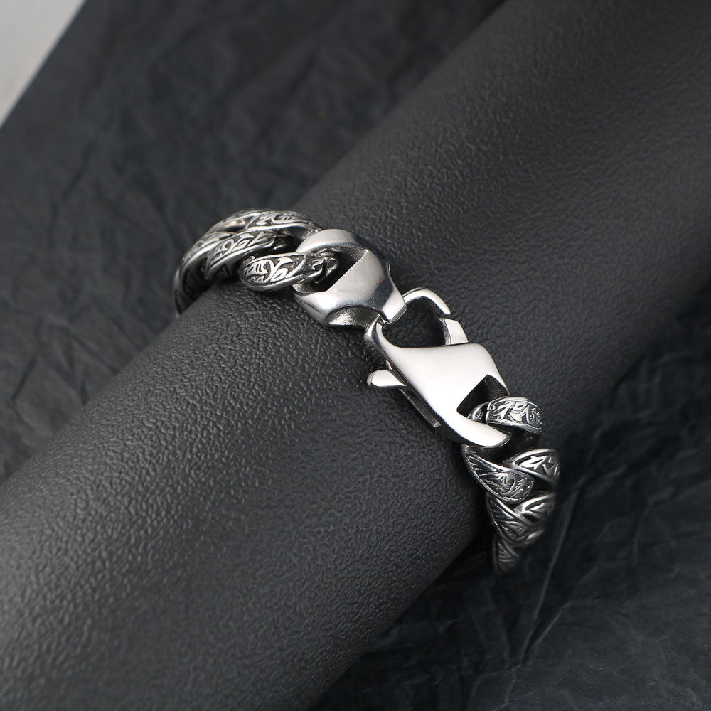 Stylish Titanium Steel Interlocking Bracelet for Men - Cross-Border Fashion Jewelry