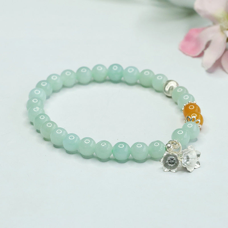 Lily of The Valley Fortune's Favor Sterling Silver Jade Bracelet