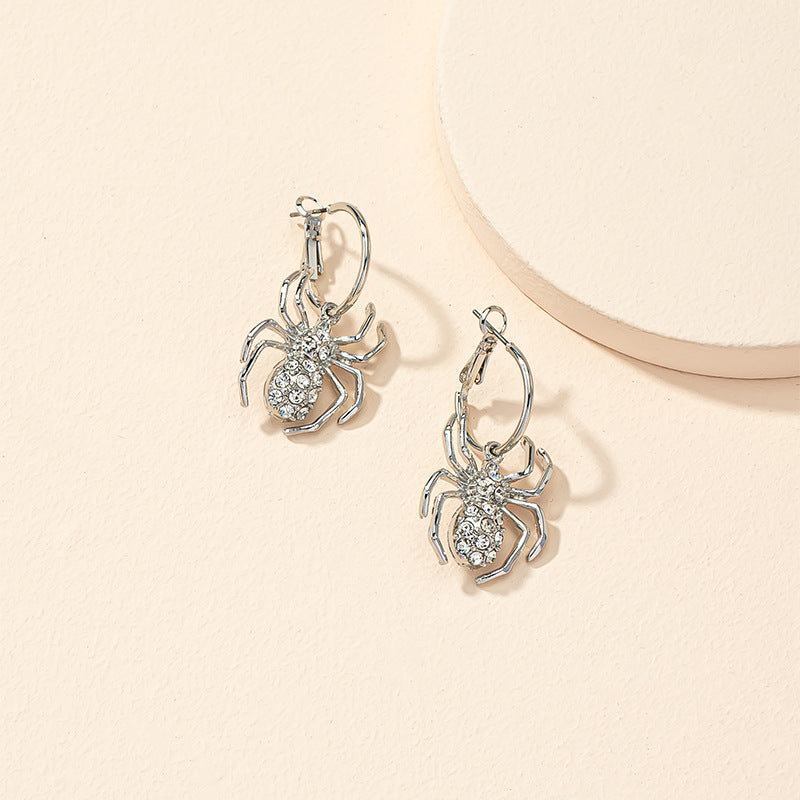 Spiderweb Chic Metal Earrings - Vienna Verve Collection