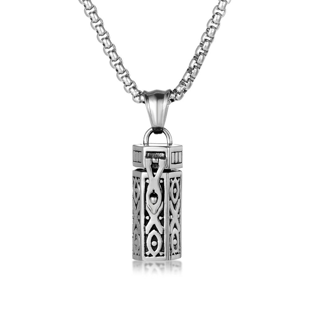 Vintage-Inspired Essential Oil Pendant Necklace for Men and Women