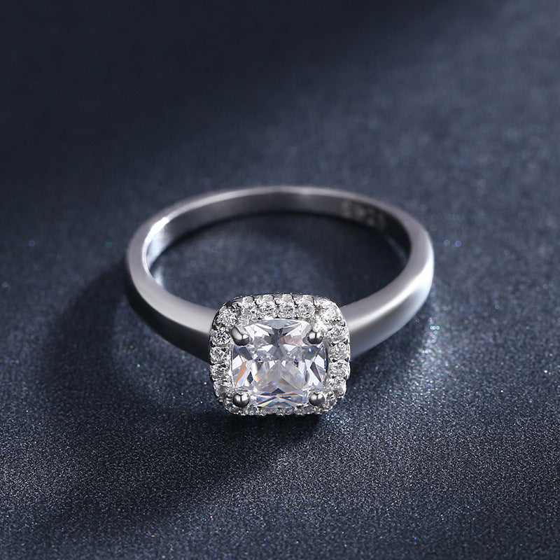 Trendy Sterling Silver Zircon Ring for Wholesale Jewelry