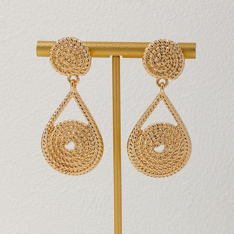 Metallic Thread Dangle Earrings - Vienna Verve Collection