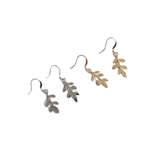 Leafy Sensation Metal Earrings - Vienna Verve Collection