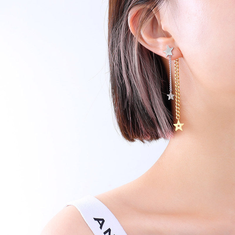 Goddess Vibes Star Tassel Earrings - Korean Instagram Chic Titanium Jewelry