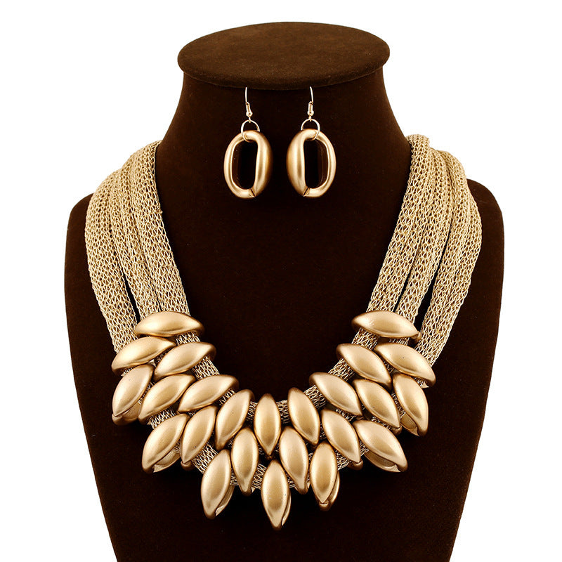 Jungle Rhythms Tassel Necklace and Earrings Set by Planderful