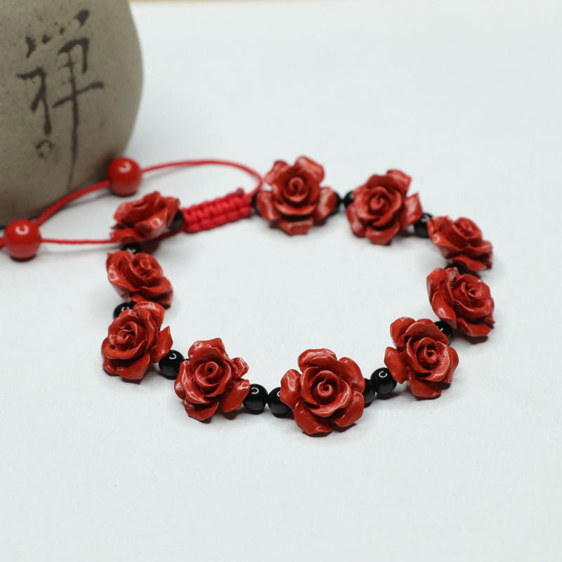 Fortune's Favor Cinnabar Stone Bracelet