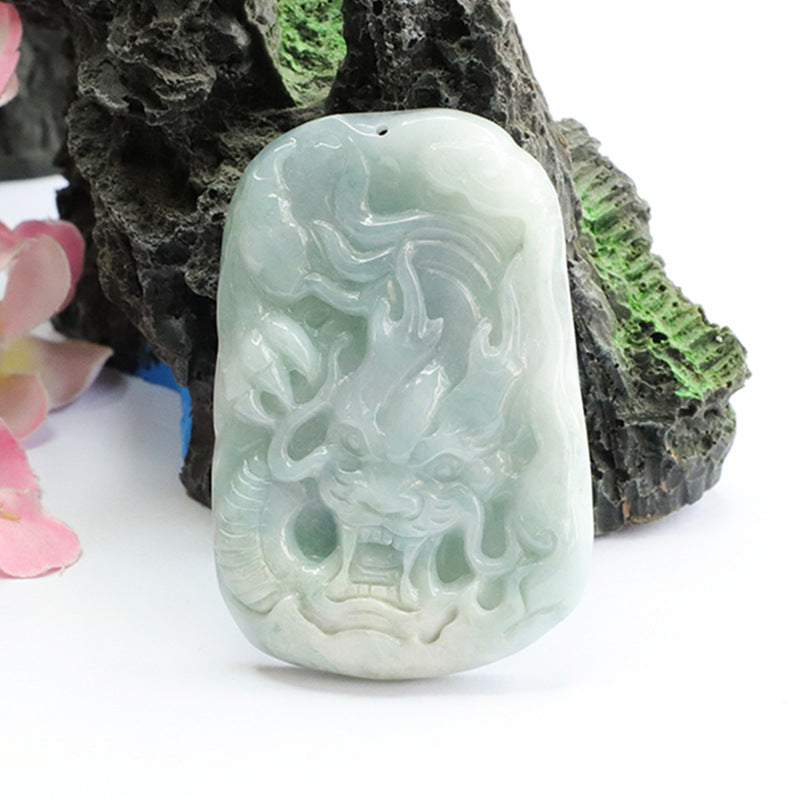 Myanmar A Grade Jade Dragon Pendant - Fortune's Favor Collection