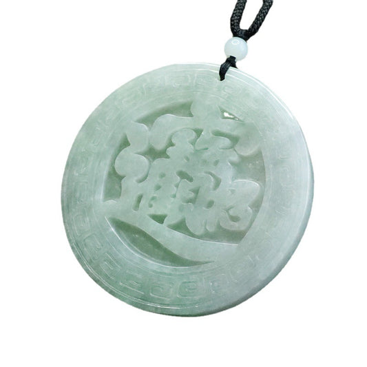 Fortune's Favor: Sterling Silver Jade Pendant for Wealth and Prosperity