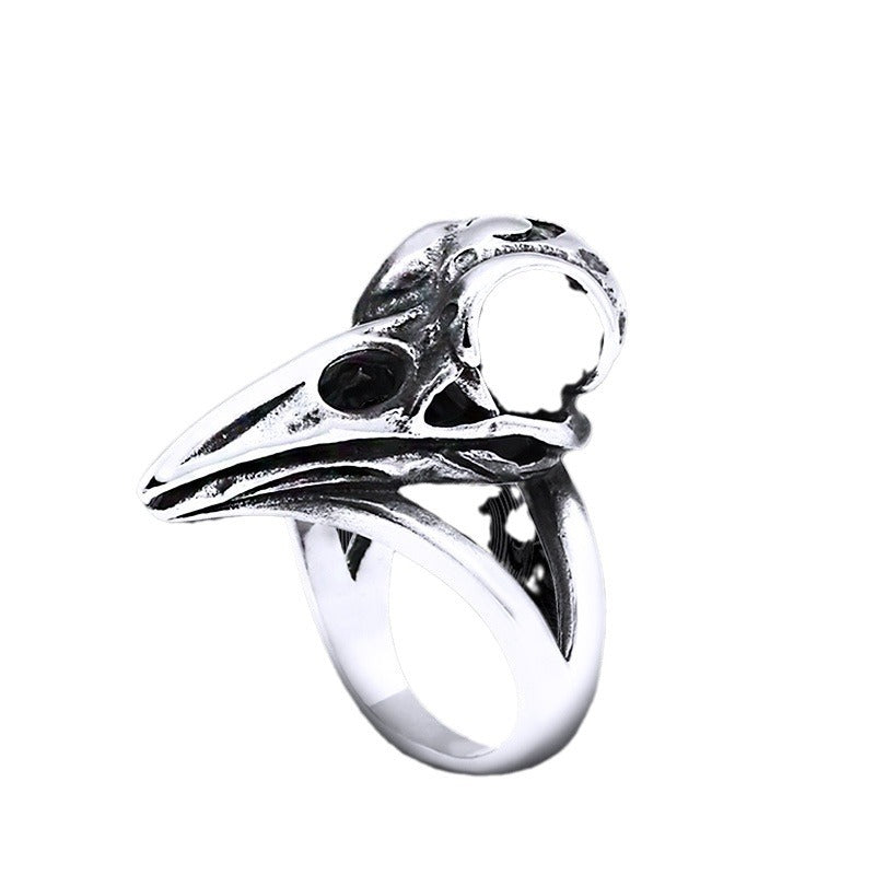 Titanium Steel Nordic Viking Crow Ring - Personalized Fashion Jewelry for Men