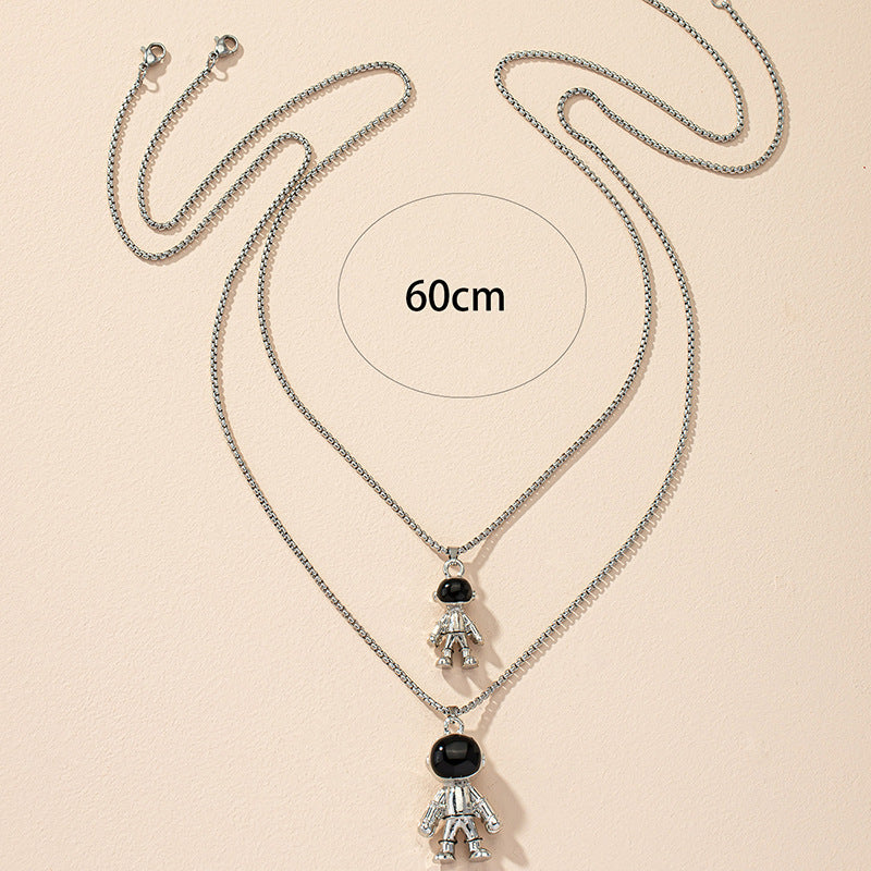 Astronaut Love Collarbone Chain Necklace