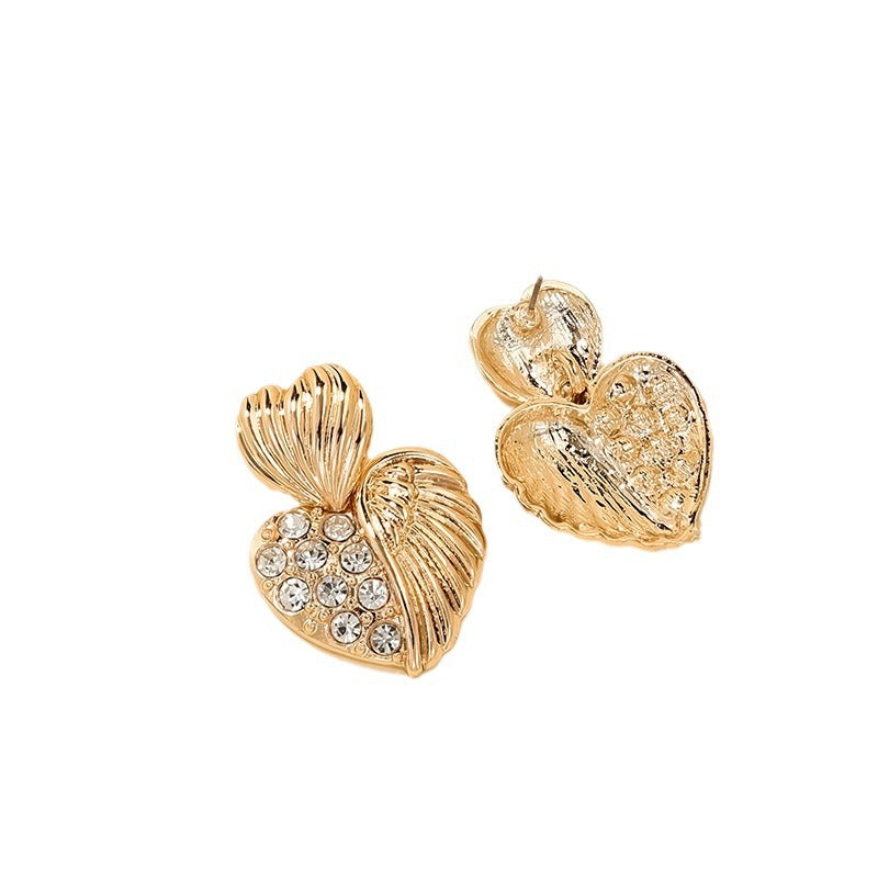 Heart Shaped Metal Earrings - Vienna Verve Collection