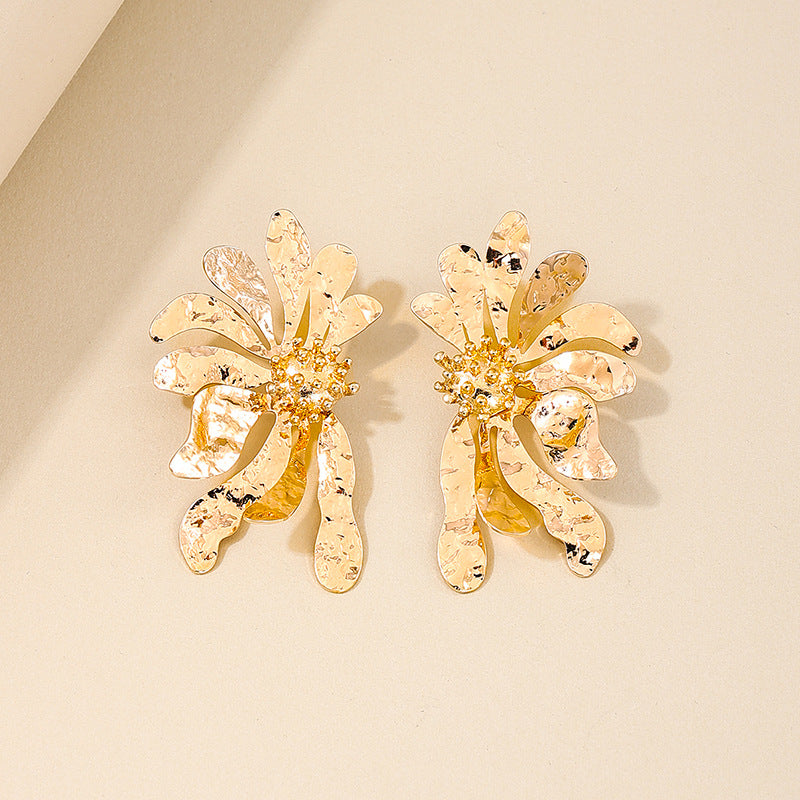 Ice Blossom Exaggerated Earrings - Vienna Verve Collection