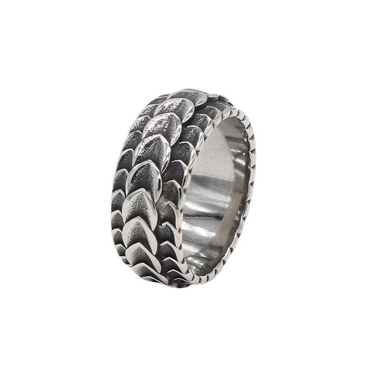 Fashionable Vintage Dragon Titanium Steel Ring