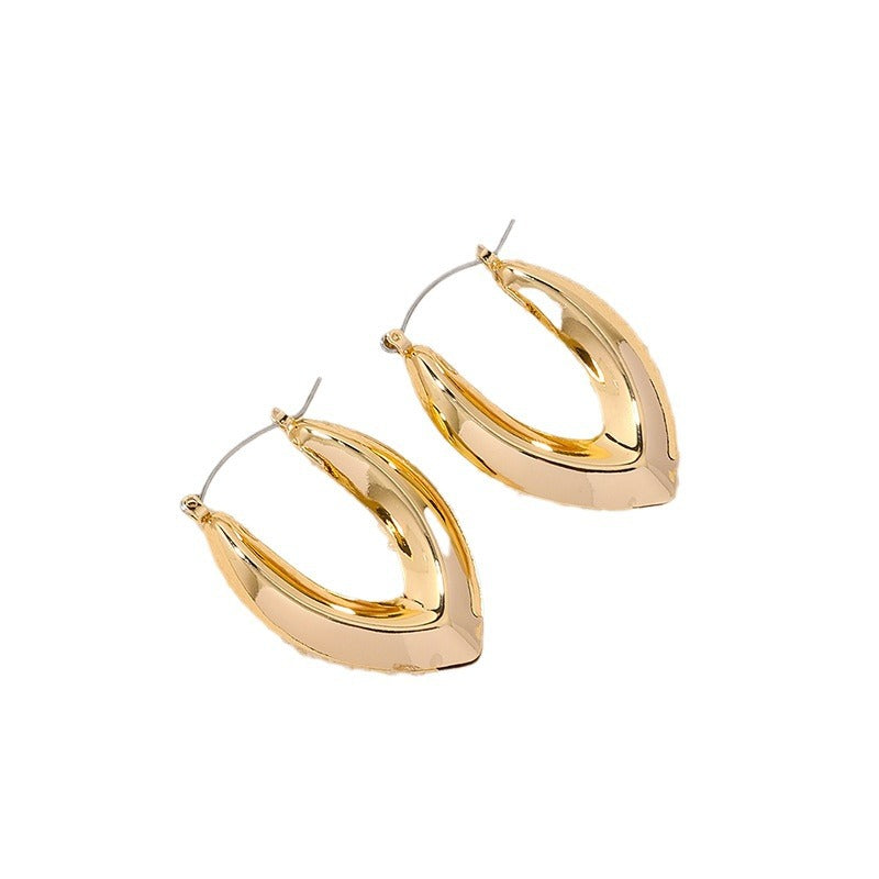 Vivid Vibe Metal V-shaped Earrings - Planderful Vienna Verve Collection