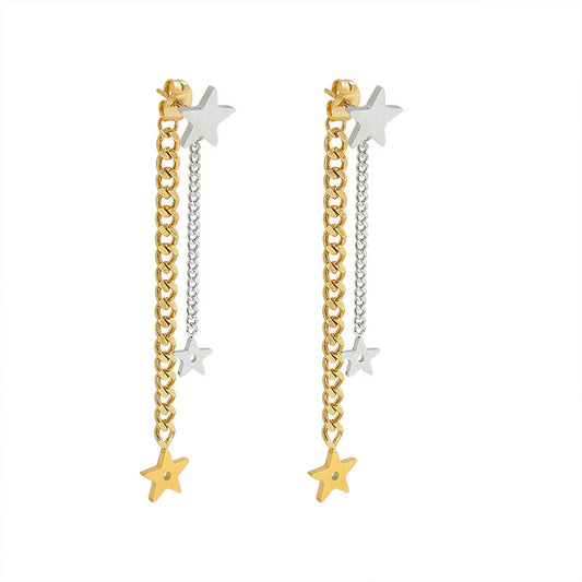 Goddess Vibes Star Tassel Earrings - Korean Instagram Chic Titanium Jewelry