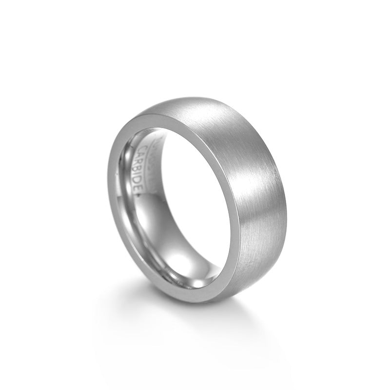 Brushed Tungsten Steel Men's Ring - Gold Jewelry Factory Wholesale