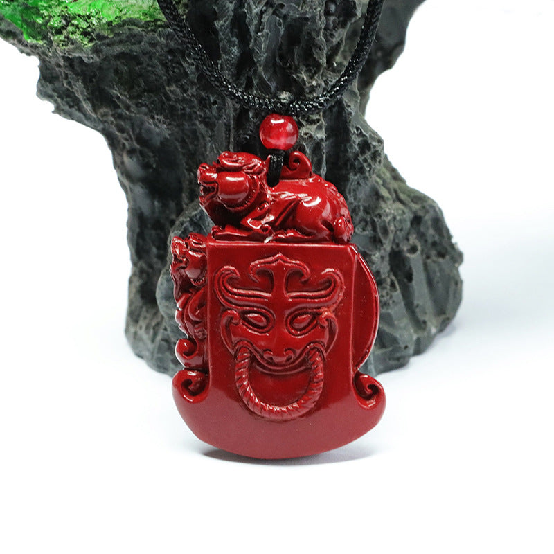 Cinnabar Pendant Wealth Pixiu Pendant The National Style