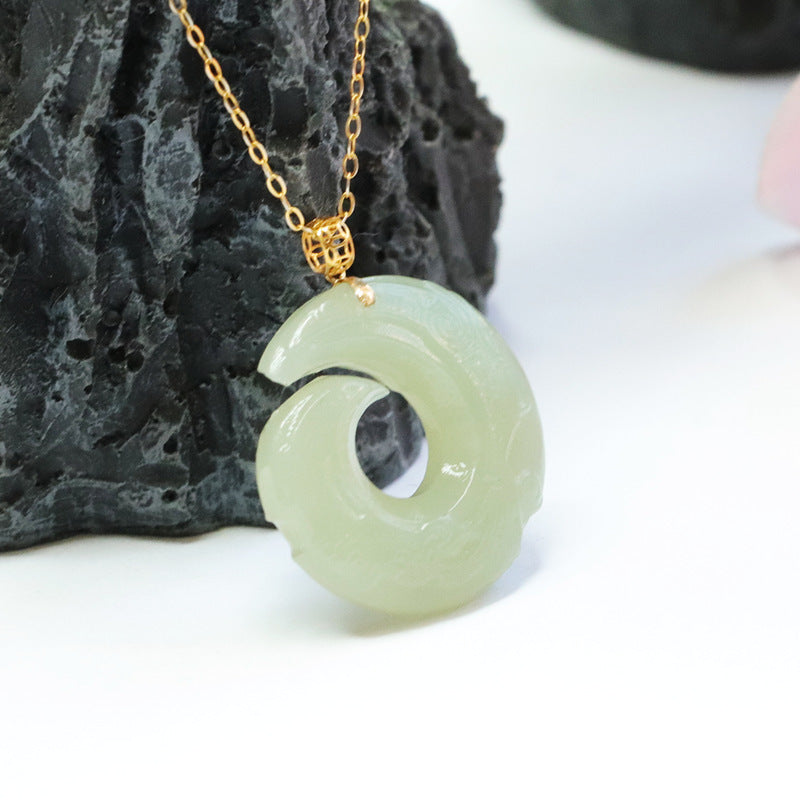 Jade Fortune's Favor Sterling Silver Necklace