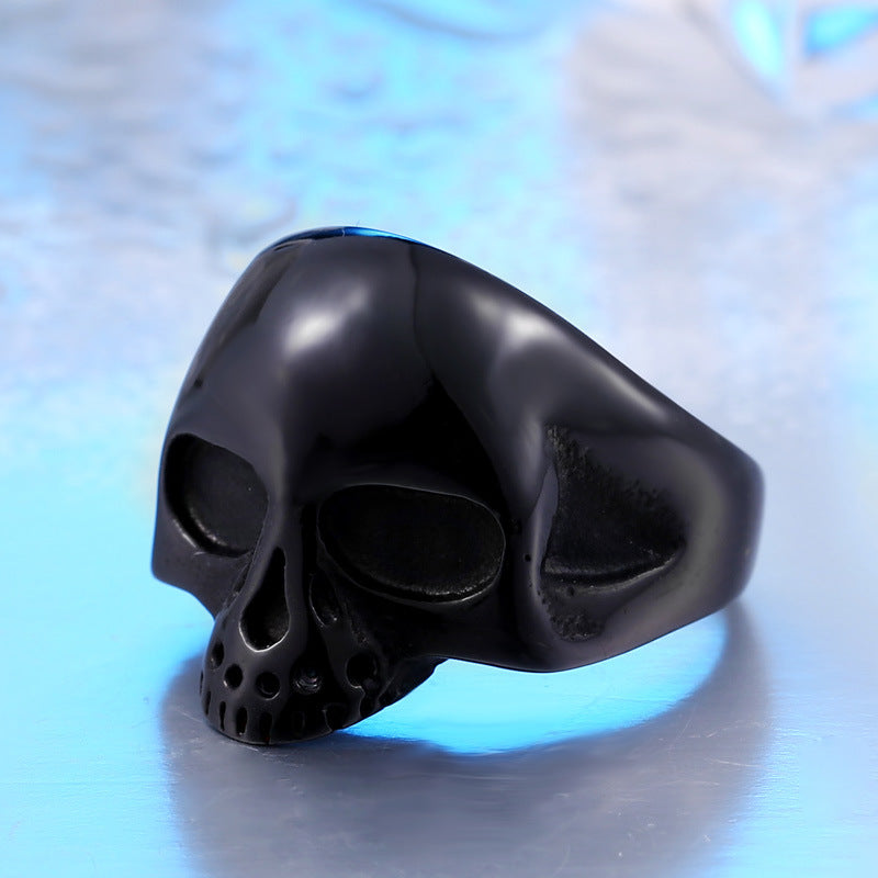 Titanium Steel Retro Skull Ring for Men - Personalized Domineering Fashion Accessory