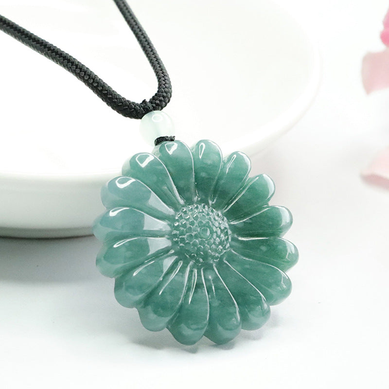 Sunflower Jade Pendant by Planderful Collection