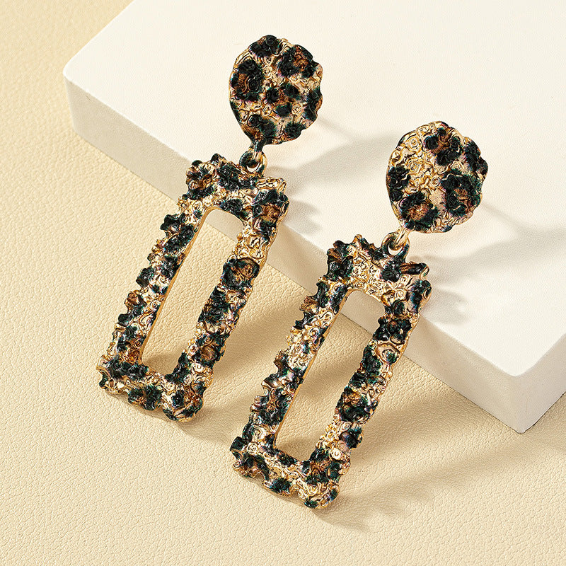 Retro Chic Metal Earrings - Vienna Verve Collection