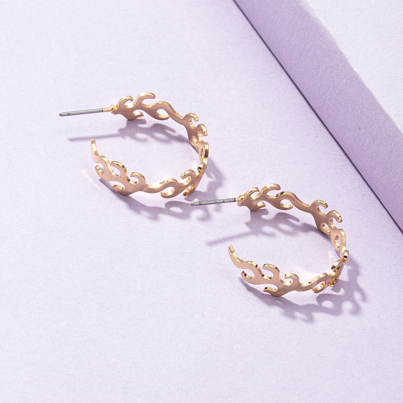 Fire & Geometry Statement Earrings - Vienna Verve Collection