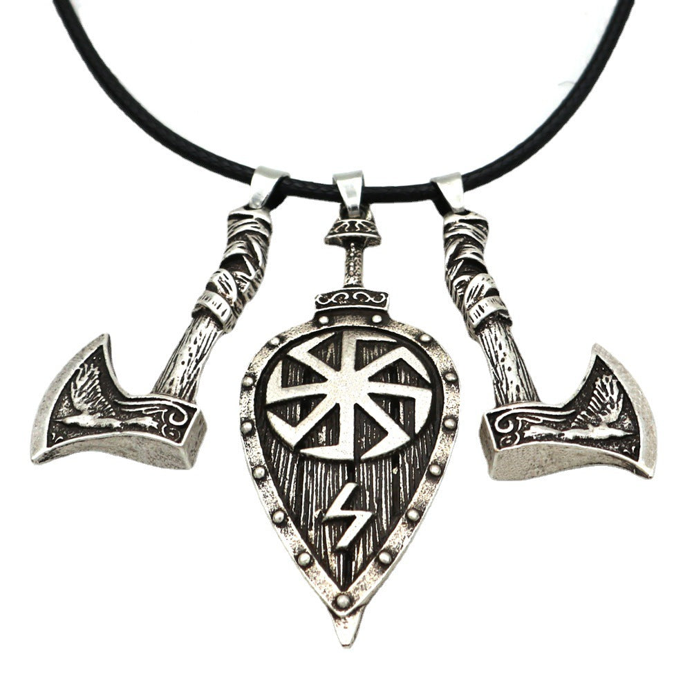 Viking Rune Pendants and Runaven Necklaces Set, Norse Legacy Collection