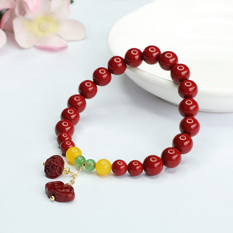 Auspicious Clouds Cinnabar Bracelet