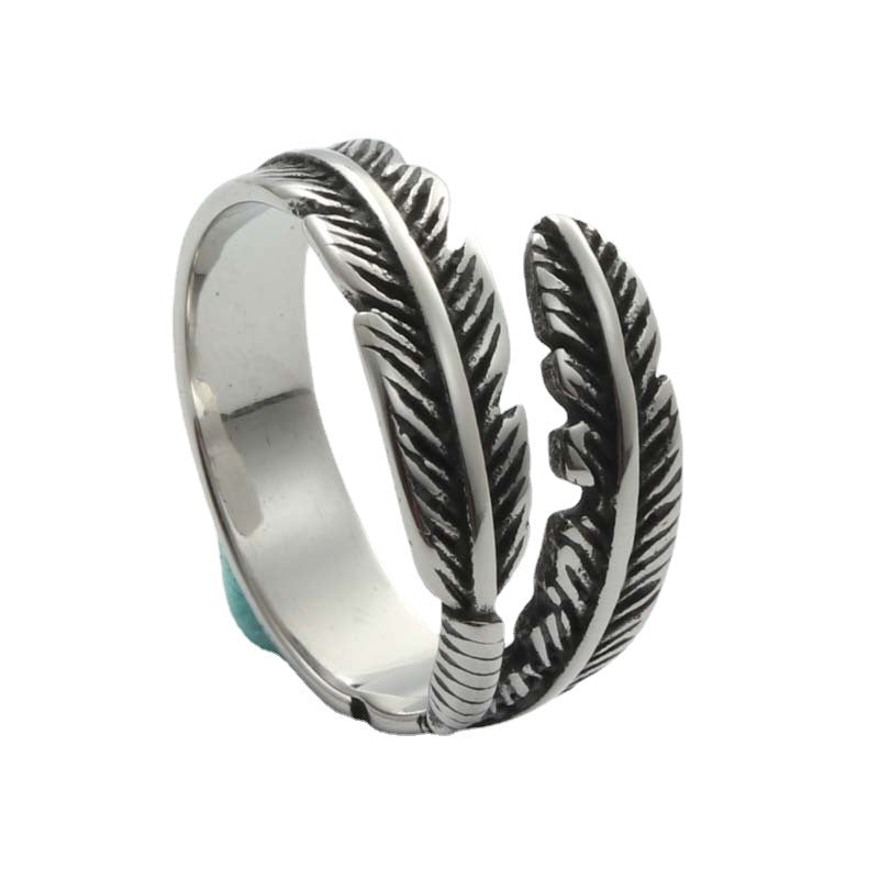 Titanium Steel Wing Ring for Men - Retro and Trendy Animal-Inspired Jewelry