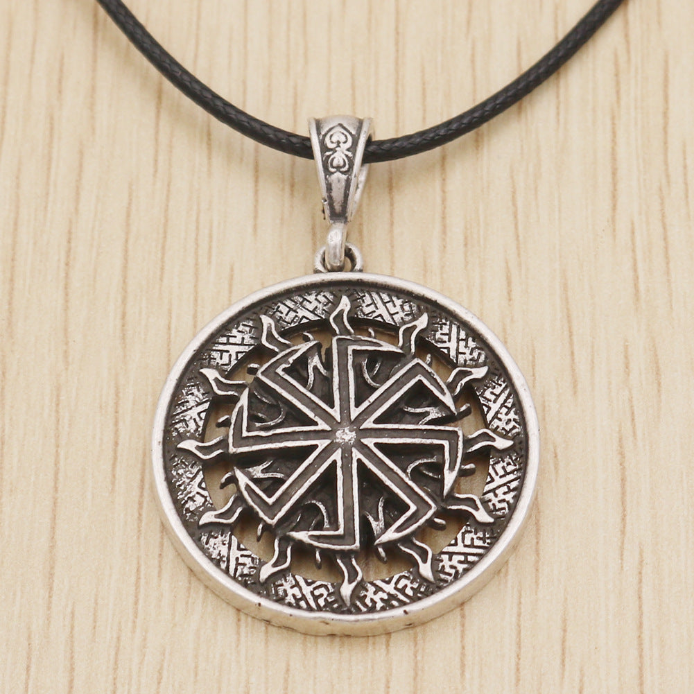 Viking Odin Rune Metal Necklace - Norse Legacy Collection - Men's Nordic Mythological Amulet