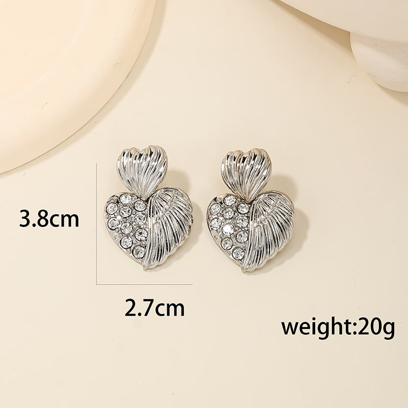 Heart Shaped Metal Earrings - Vienna Verve Collection