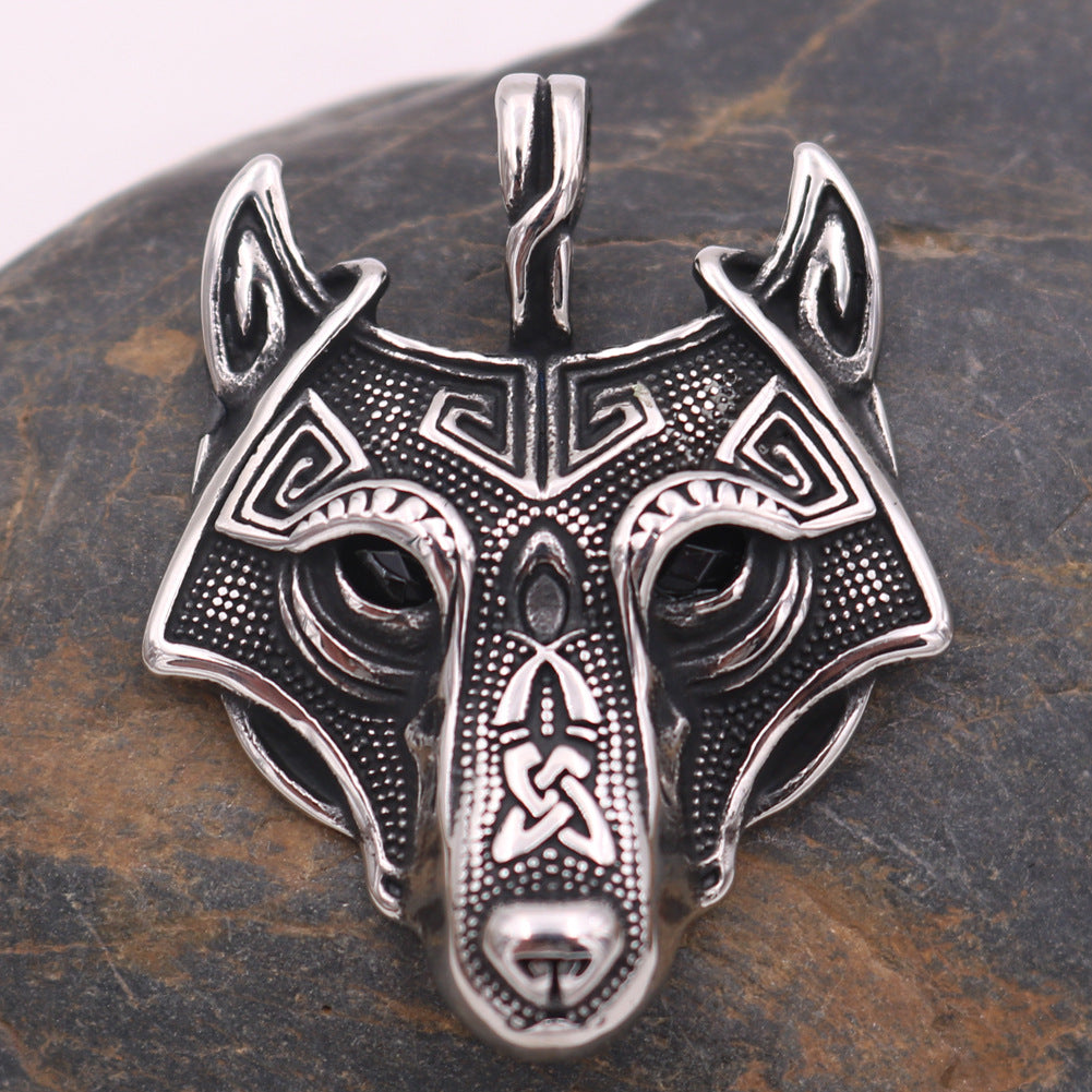 Mystical Viking Wolf Necklace with Celtic Touch