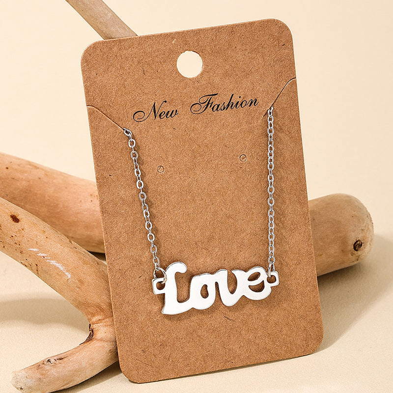 Hollow Letter Love Necklace - Vienna Verve Collection