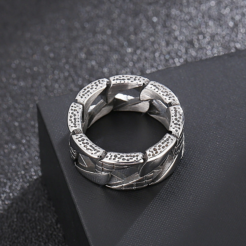 Men's Stylish Titanium Steel Rings - Popular European and American Fashion Jewelry