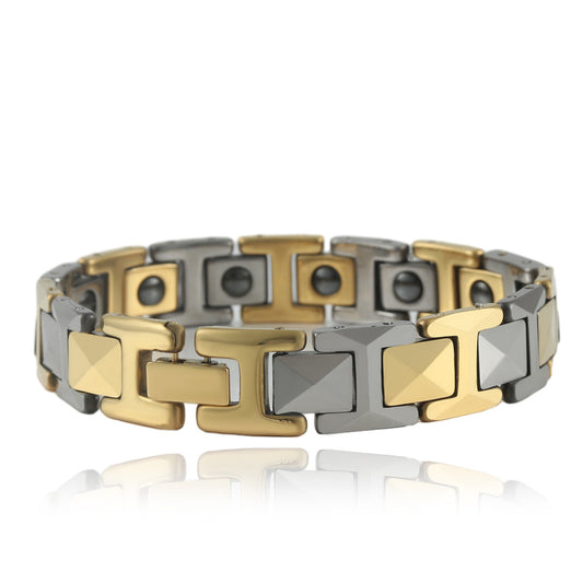 Unisex Punk Titanium Steel and Tungsten Bracelet - Customizable Stainless Steel Accessory