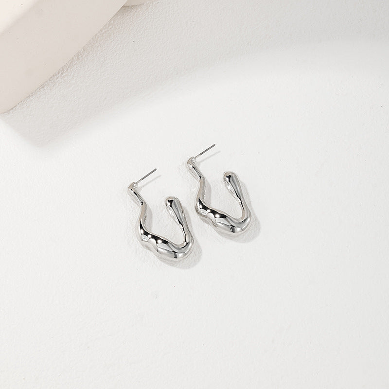 Chic Vienna Verve Metal Earrings for Women - Wholesale Minimalist Ear Accessories