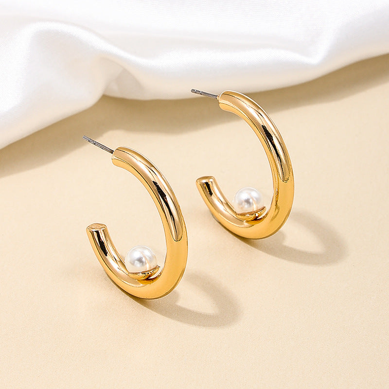 Circular Pearl and Fragrance Infused High-End Earrings for Women - Vienna Verve Collection