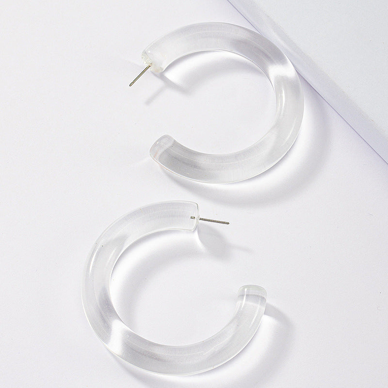 Exaggerated Transparent Resin Acrylic Earrings by Planderful Vienna Verve Collection