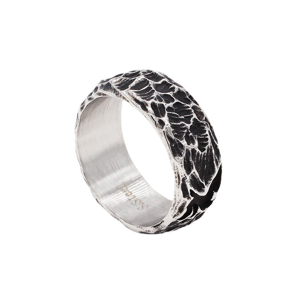 Vintage Titanium Steel Ring for Men - European and American Wholesale Jewelry