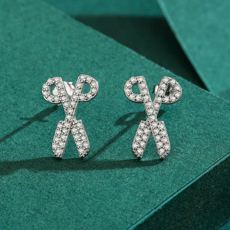 Luxurious Sterling Silver Zircon Earrings from Planderful Collection