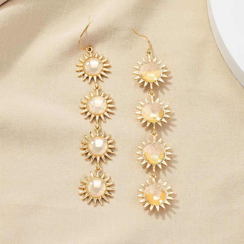 Exaggerated Sunflower Earrings - Vienna Verve Collection